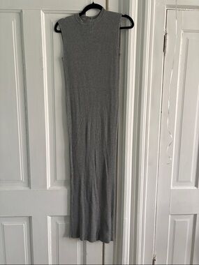 Worthington Gray Ribbed Maxi Dress